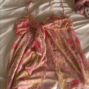 Floral Pink Sheer Women's Sleepwear